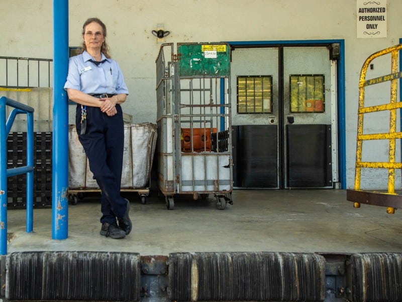 Lori Cantrell, who began working at the Calistoga Post Office on April 21, 1990, will retire on Wednesday, April 30, after 35 years on the job. Photo by Clark James Mishler
