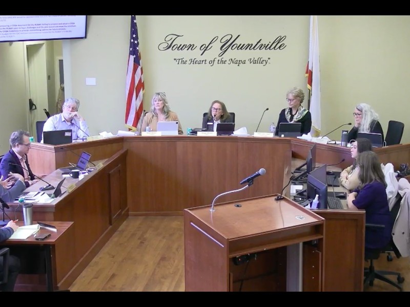 Yountville Town Council workshop meeting viewed via online media stream April 1, 2025 Lisa Adams Walter / Yountville Sun