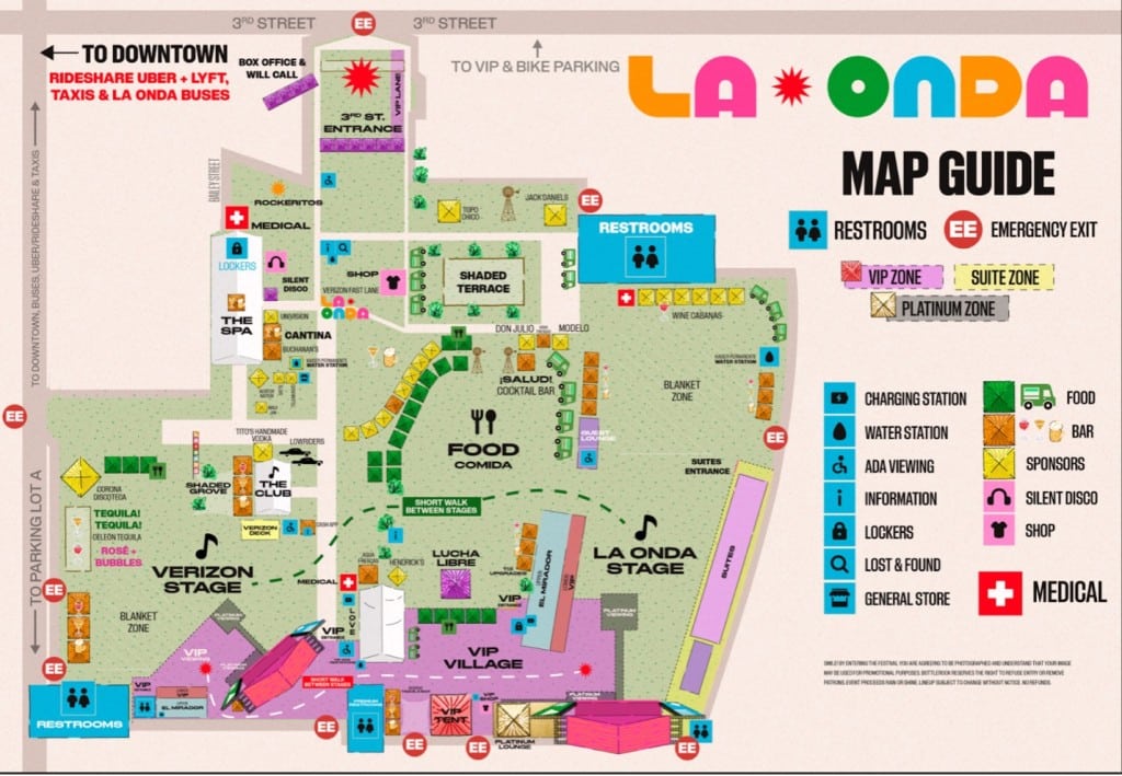 La Onda 2025 Napa Map