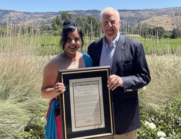 Cinthya Cisneros was named the 2025 American Dream Award recipient for Napa County by U.S. Rep. Mike Thompson.