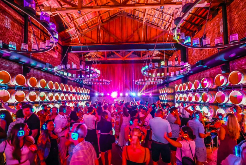 The Silent Disco at the 2024 V Foundation Wine Celebration in Yountville. Photo courtesy V Foundation