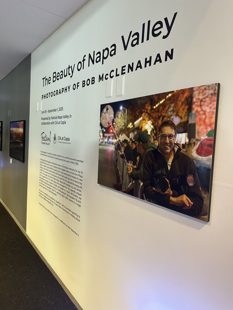 “The Beauty of Napa Valley: Photography of Bob McClenahan” exhibit is now open at CIA Copia in Napa. Lisa Adams Walter photo